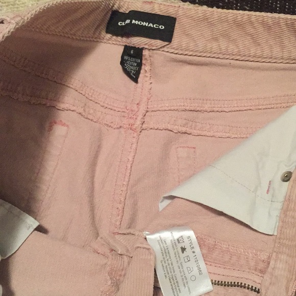 Club Monaco Light Pink Corduroy Jeans - Picture 3 of 6